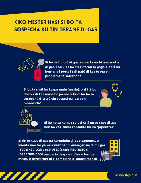 flyernan ku informashon derame di gas
